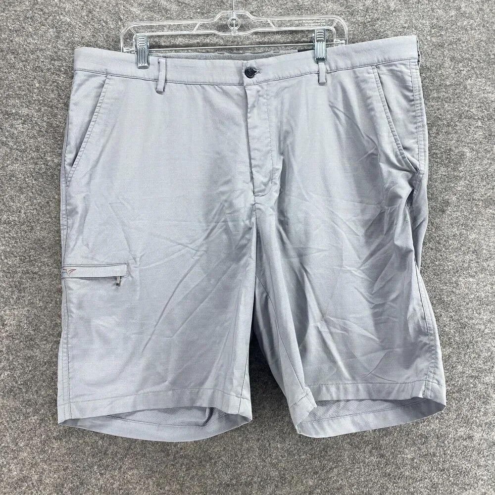 Greg Norman Cargo Shorts Men 40 Gray Mid Rise Flat Front Pockets Regular Fit